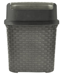 Heart Home Multiuses Plastic Dustbin For Home, Kitchen, Office, Bathroom With Swing Lid 7 Litre (Grey)-47HH0702
