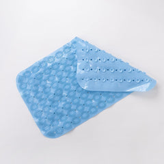 Heart Home Bath Mat | PVC Bathroom Mat | Shower Bath Mat | Floor Tub Mat | Foot Massager Mat | Anti-Skid Shower Bathroom Mat | B-02B | Light Blue