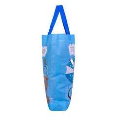 Heart Home Shopping Bag | Non-Woven Gift Bag | Baby Shower Bag | Reusable Grocery Bag | Christmas Gift Bags | Tote Bags with Handle | Boy-Print Hand Bag | Pack of 4 | Sky Blue