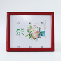 Kuber Industries Photo Frame For Home D�cor|Use Horizontal & Vertical|Crystal Clear Glass|Perfect For Home, Office And Shop "21.8x26.9CM"-Pack of 2 (Red)