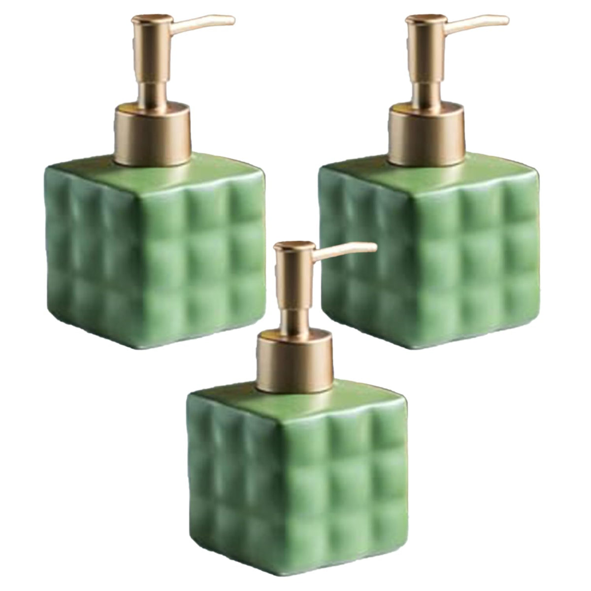 Kuber Industries Liquid Soap Dispenser | Handwash Soap Dispenser | Soap Dispenser for Wash Basin | Shampoo Dispenser Bottle | Bathroom Dispenser Bottle | Pack of 3 | ZX043GN |220 ml | Green