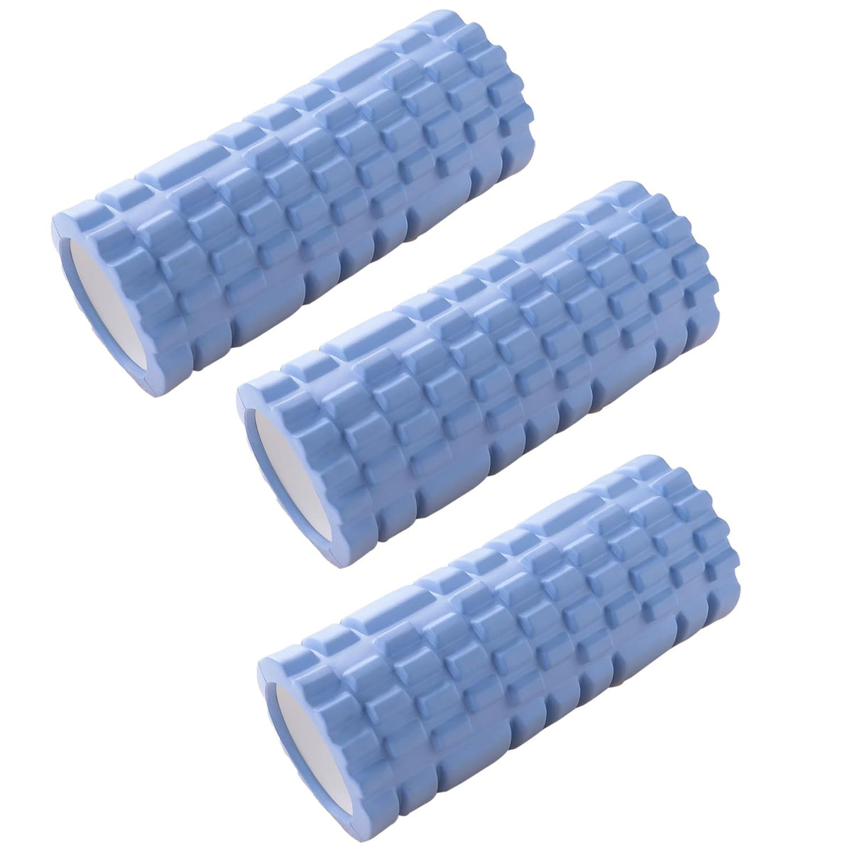 Kuber Industries Foam Roller For Exercise, Back Pain, Knee Pain-Pack of 3 (Blue)
