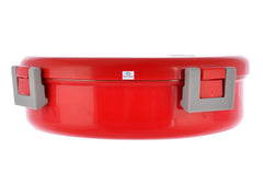 Heart Home Mickey Mouse Printed Round Inner Steel, BPA Free Insulated Lunch Box with Pickle Box & 1 Plastic Spoon (Red), Standard