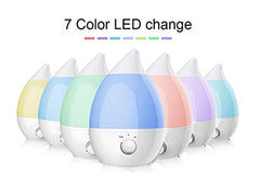 Homestic 2.4L Electric Humidifier for Room Moisture & Aroma Diffuser for Cold and Cough | Drip Shape Humidifier for Living Room & Office Fragrance | Car & Room Freshner Machine | White