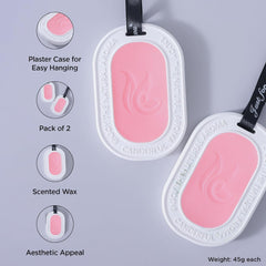 Homestic Wax Air Wardrobe Freshener | Pack of 2 | Pink- Berlin Girl Fragrance | 45g Each -Lasts Up to 6 Months | Air Freshener for Home Drawer Closet Cars Wardrobe | Natural and Eco Friendly