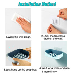 Urbane Home Soap Case|Leakproof Travel Soap Box Case Holder|Plastic Kitchen Sink Self Draining Soap,Pack of 4 (Assorted)