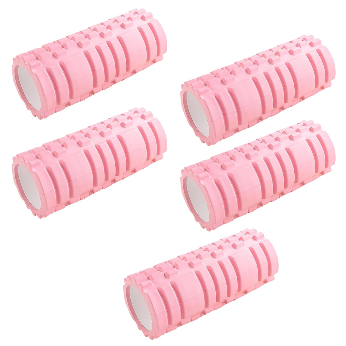 Kuber Industries Foam Roller For Exercise, Back Pain, Knee Pain-Pack of 5 (Pink)