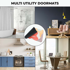 Kuber Industries Stylish Bathroom |Machine Washable & Quick Dry|Anti Skid|Multi-Utility Luxury Floor for Living Room,Bedroom,Entrances|38 x 58 cm|Multicolor, Pack of 3