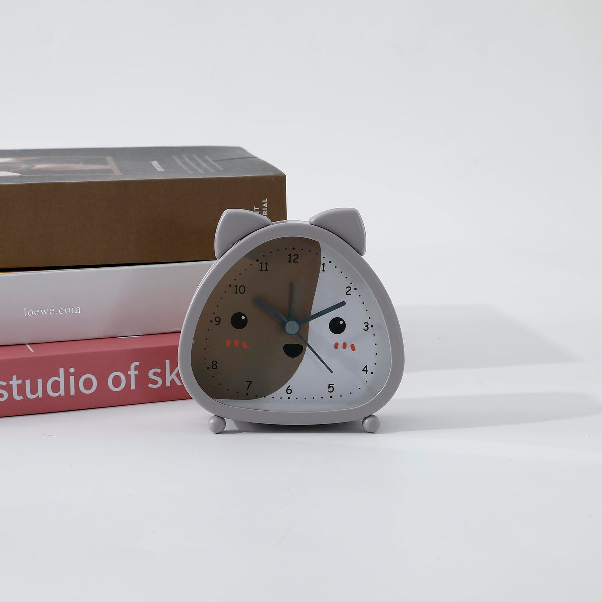 Kuber Industries Timer Alarm Clock for Students & Heavy Sleepers | Study Table Watch for Kids Bedroom and Living Room | Grey