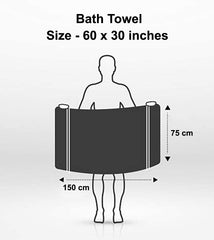 Heart Home Premium Design Luxurious, Soft Cotton Bath Towel, 30"x60"(Light Brown)-HS_38_HEARTH21373