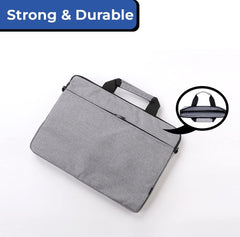 Kuber Industries Laptop Bag|Oxford Foam Padded Compartment|Detachable Strap Shoulder Bag|Laptop Bag For Men & Women|Compatible With 13”,14”,15” Devices|Grey (Pack Of 2)
