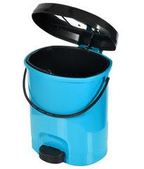 Heart Home Multiuses Plastic Pedal Dustbin, Waste Bin, Trash Can With Detachable Bucket, 10 Litre (Blue)-47HH0721