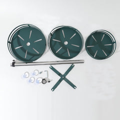 Kuber Industries 3-Layer Rotating Spice Rack|Circular Shelf For Cabinet Countertop|360-Degree Rotable Kitchen Trolley|Fruit Basket Pack of 2 (Dark Green)