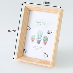 Kuber Industries Photo Frame For Home Décor|Use Horizontal & Vertical|Crystal Clear Glass|Perfect For Home, Office And Shop "11.6x16.7CM"-Pack of 4 (Natural)