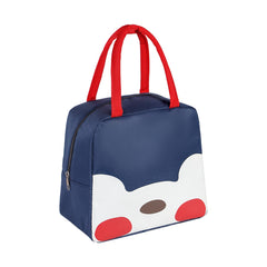 Kuber Industries Pack of 6 Lunch Bag | Lunch Bag for Office | Lunch Bag for College | Reusable Lunch Bag | Lunch Bag for Adults | Tiffin Lunch Bag with Handle | Printed | LYN11-NVY | Navy Blue