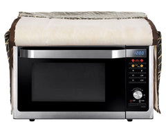 Heart Home PVC Leaf Printed Microwave Oven Cover,25 LTR. (Brown)-50HH01246