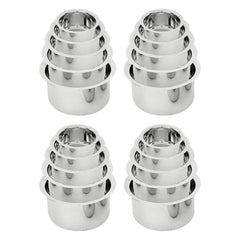 Kuber Industries Set of 5 Stainless Steel Tope Set (800ml, 1L, 1.4L, 1.9L and 2.4L) I Gas Stove and Induction Compatible I Triply Tope I Heavy Duty Gauge (Pack of 4)