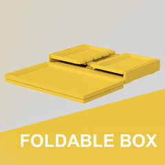 Kuber Industries (Set of 4) 4-Layer Double Door Almirah for Clothes - Collapsible & Foldable Dress Racks/Plastic Cupboard for Storage - Yellow