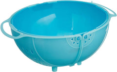 Kuber Industries Plastic Solid Washing Bowl Strainer - 2 Pieces, Multicolour