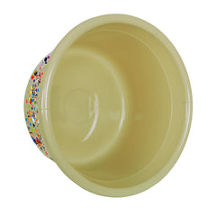 Kuber Industries Disney Bath Tub | Versatile Utility Gaint Tub | Plastic Bath Tub for Baby | Clothes Washing Tub for Bathroom | Feeding Pan Tub | TUB-25 LTR | Pack of 2 | Beige