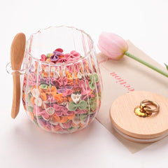 Urbane Home Borosilicate Glass Jar with Bamboo Lid | Kitchen Organizer Items & Storage | Multi-utility, Leakproof, Airtight Storage Jar for Cookies, Snacks, Tea, Coffee, Sugar | Set of 2 (680ml)