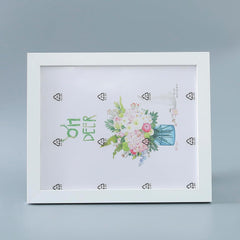 Kuber Industries Photo Frame For Home Décor|Use Horizontal & Vertical|Crystal Clear Glass|Perfect For Home, Office And Shop "21.8x26.9CM"-Pack of 2 (White)