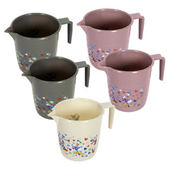 Heart Home Disney Team Bathroom Mug | Plastic Bath Mug for Bathroom | Mug for Bathroom | Mug for Toilet | Washroom Jug | 111 Bath Mug | 1 LTR | Pack of 5 | Multi