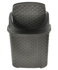 Heart Home Multiuses Plastic Dustbin For Home, Kitchen, Office, Bathroom With Swing Lid 7 Litre (Grey)-47HH0702
