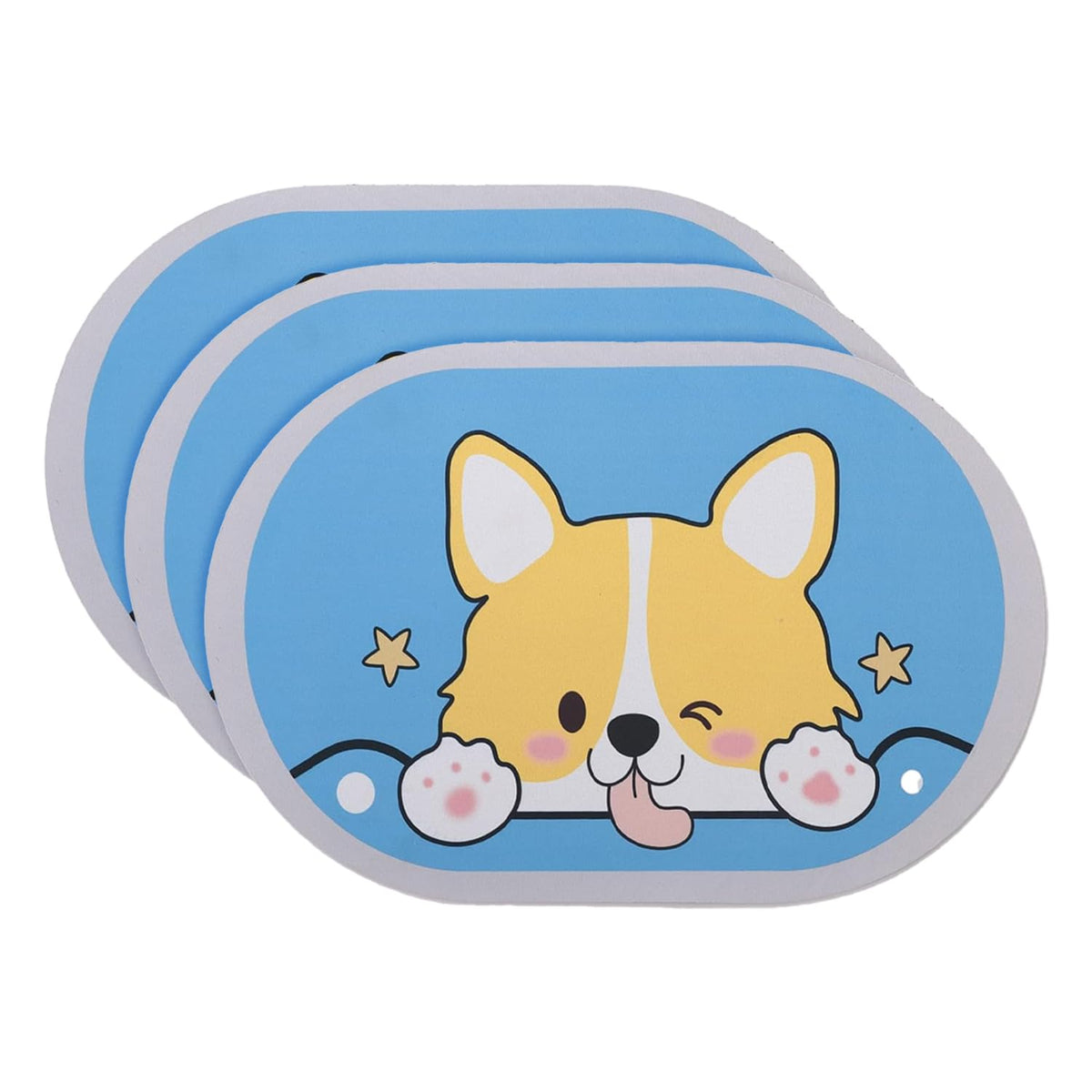Kuber Industries Bath Mat | PVC Bathroom Mat | Shower Bath Mat | Floor Tub Mat | Diatom Mud Oval Mat | Anti-Skid Shower Bathroom Mat | CF-220818 |Pack of 3| Blue