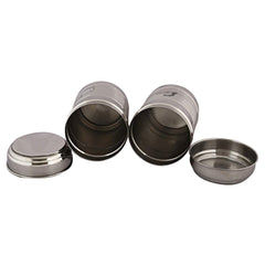 Heart Home Stainless Steel 2 Pieces Sugar Tea Container Set (Silver) - CTHH010306
