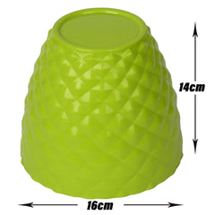 Heart Home Flower Pot | Flower Planter Pots for Indoor | Flower Pots for Outdoor | Pot for Garden & Balcony Flowering | Flower Plants Pot | Diamond Flower Pot | 6 Inch | Pack of 2 | Green