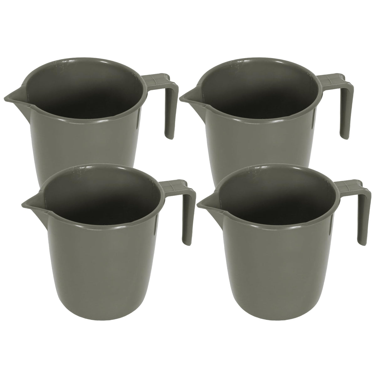 Kuber Industries Bathroom Mug | Plastic Bath Mug for Bathroom | Bath Mug | Mug for Bathroom | Mug for Toilet | Washroom Jug | 111 Bath Mug | 1 LTR | Pack of 4 | Gray