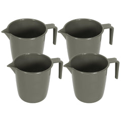 Kuber Industries Bathroom Mug | Plastic Bath Mug for Bathroom | Bath Mug | Mug for Bathroom | Mug for Toilet | Washroom Jug | 111 Bath Mug | 1 LTR | Pack of 4 | Gray