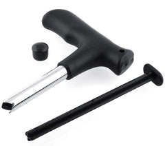 kuber industries Stainless Steel 2 Pieces Coconut Opener Coconut Knife Opener Coconut Opening Fruit Knife Tool (Black)
