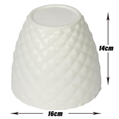 Kuber Industries Flower Pot | Flower Planter Pots for Indoor | Flower Pots for Outdoor | Pot for Garden & Balcony Flowering | Flower Plants Pot | Diamond Flower Pot | 6 Inch | Pack of 5 | White