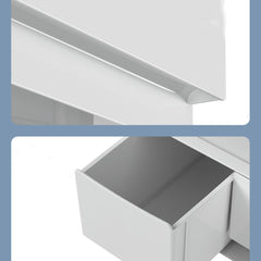 Homestic Stackable Drawer Box Organizer | 3 Drawers Stackable Desktop Organizer | For Office Supplies, Stationery | Countertop Pen Holder | Generic Storage Case| W1943 | White