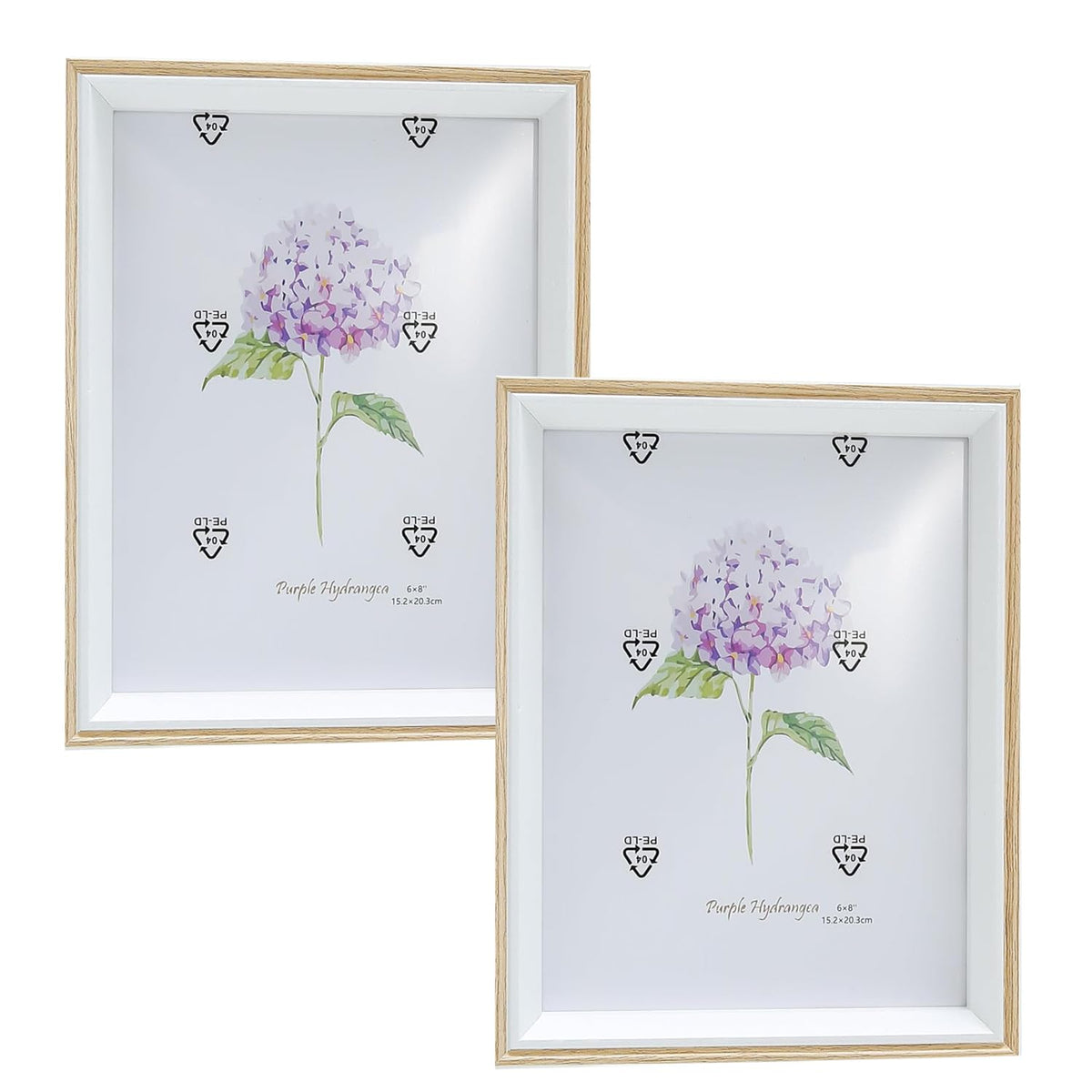 Kuber Industries Photo Frame For Home D�cor|Use Horizontal & Vertical|Crystal Clear Glass|Perfect For Home, Office And Shop "16.7x21.8CM"-Pack of 2 (Natural)