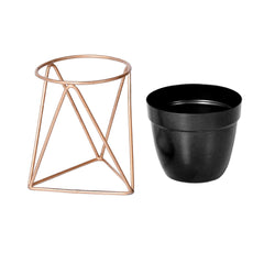 Heart Home Planter | Planter Pot Stand for Outdoor | Planter Stand for Garden | Plant Stand for Home | Gamla Stand for Home | Metal Indoor Pots with Drainage Hole | Set of 1 | Black