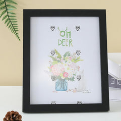 Kuber Industries Photo Frame For Home Décor|Use Horizontal & Vertical|Crystal Clear Glass|Perfect For Home, Office And Shop "21.8x26.9CM"-Pack of 6 (Black)