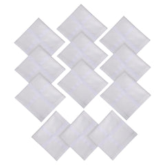 Heart Home Handkerchief | Premium Cotton Fabric | Handkerchief for men | Handkerchief for Boys | Men's Handkerchief Set | Plain Self Dot | 24000 | Pack of 12 | White