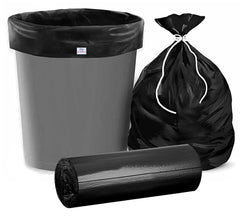 Heart Home (Medium) Eco - Friendly Dustbin Bags - (30 Pcs) Leakproof | Odour Free | Strong Garbage Bags - For Trash And Waste - Dustbin Covers For Kitchen And Pantry (21 x 19 Inches) (Black)
