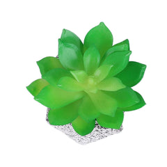 Kuber Industries Artificial Plants for Home Décor|Natural Looking Indoor Fake Plants with Pot|Artificial Flowers for Decoration-Pack of 5 (Green)