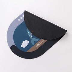 Kuber Industries Bath Mat | PVC Bathroom Mat | Shower Bath Mat | Floor Tub Mat | Diatom Mud Oval Mat | Anti-Skid Shower Bathroom Mat | CF-220821 | Multi