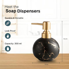 Kuber Industries Liquid Soap Dispenser | Handwash Soap Dispenser | Soap Dispenser for Wash Basin | Shampoo Dispenser Bottle | Bathroom Dispenser Bottle | Pack of 5 | 300 ml | Blue