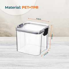 Kuber Industries Small Refrigerator Storage Crisper/Fridge Container with Airtight Lid-Pack of 2 (Transparent)