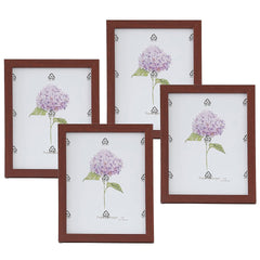 Kuber Industries Photo Frame For Home Décor|Use Horizontal & Vertical|Crystal Clear Glass|Perfect For Home, Office And Shop "16.7x21.8CM"-Pack of 4 (Brown)