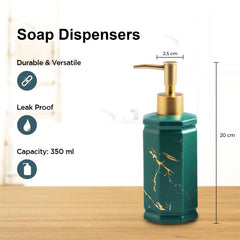 Kuber Industries Liquid Soap Dispenser | Handwash Soap Dispenser | Soap Dispenser for Wash Basin | Shampoo Dispenser Bottle | Bathroom Dispenser Bottle | 18 Piece | Pack of 6 | 350 ml | Black