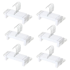 Kuber IndustriesRecycled Plastic Cloth Hanger Set of 30 With Chromed Plated Steel Hook (White)