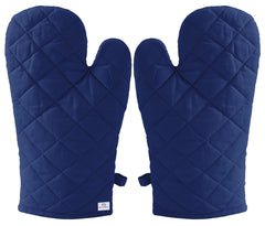 Heart Home Cotton Microwave Oven Gloves, Set of 4 (Blue)-HS43HEARTH26083