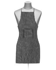 Kuber Industries Linning Printed Oil Stain Resistant Cooking Kitchen Apron & Cap for Men Women, Set of 4 (Black)-50KM01018